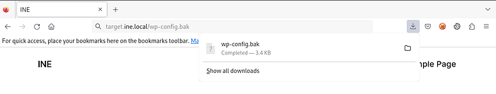 Exposed backup file