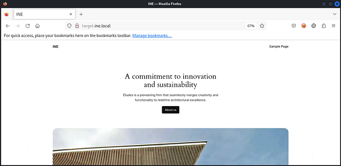 INE target homepage
