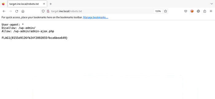 robots.txt on the target