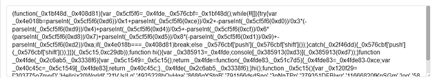 Example of obfuscated JavaScript code