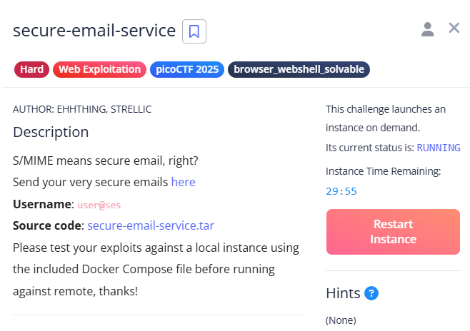 Secure Email Service challenge