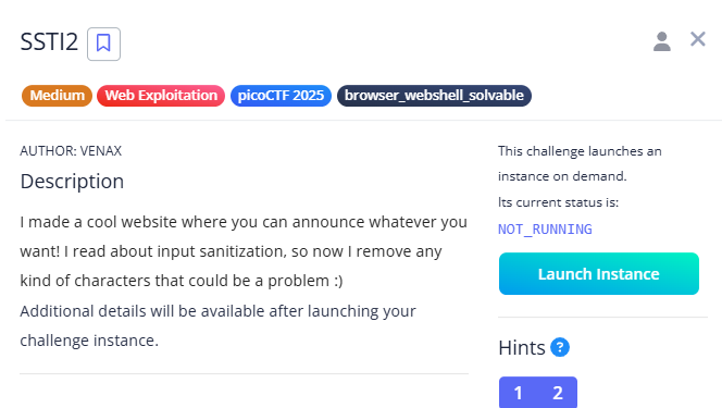 SSTI2 challenge