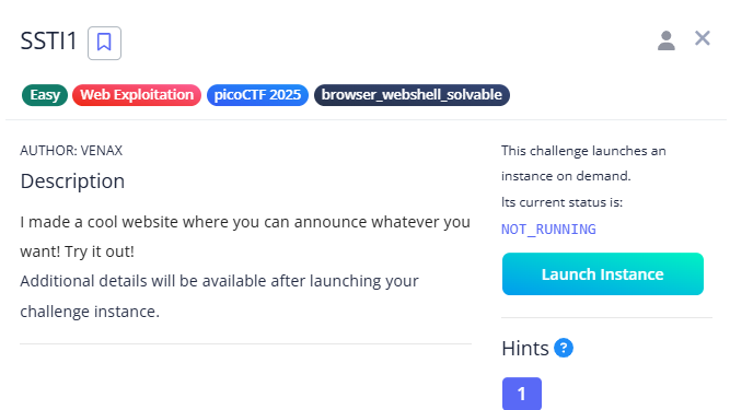 SSTI1 challenge