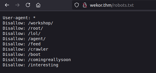 Wekor robots.txt