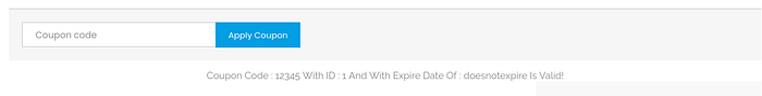 Coupon field SQL injection test